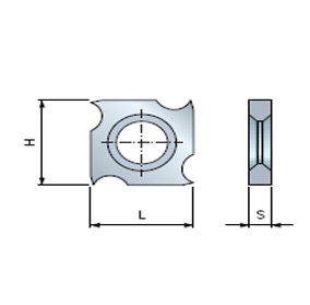 18mm x 18mm x 1.9mm Four sided cutting Knives